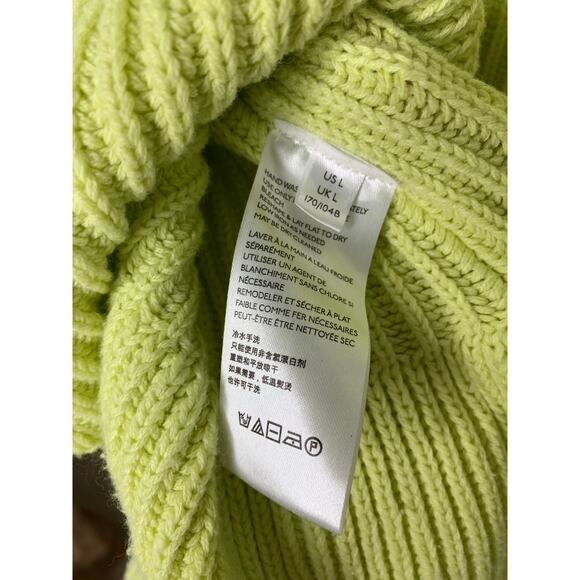 Free People Layer Cake Turtleneck Oversized Sweater in Key Lime - Picture 7 of 8